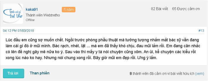 sửa mũi có đau không