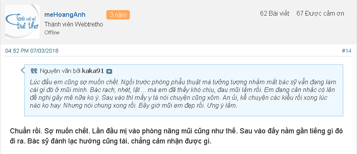 phẫu thuật nâng mũi có đau không
