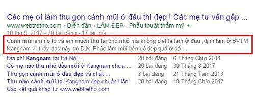 thu gọn cánh mũi ở đâu đẹp